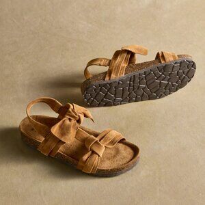 Sundance Tigerlily Sandals 110410 Leather Suede in Cognac NWT $118+